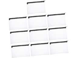 Conjunto De 10 Estojos Transparentes De Pvc Para Lápis, Ideais Para Estudantes, Para Provas, Organização De Lápis E Brinquedos.