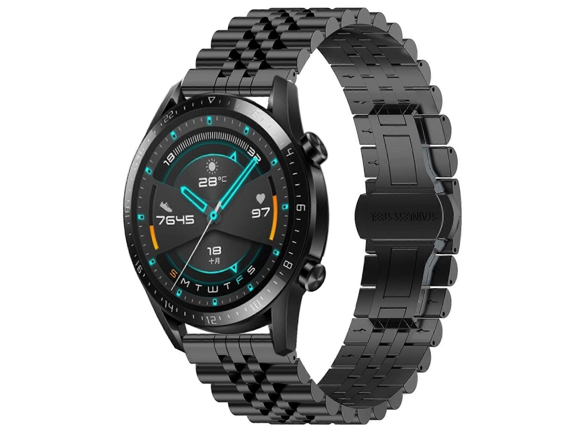 Pulseira De Aço Inoxidável Five Bull Half Round Para Huawei Watch Gt 42mm/46mm / Gt2 46mm + Ferramenta Para Remoção Da Pulseira