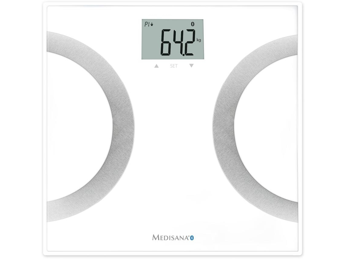 Balança digital medisana BS 445 connect, vidro temperado, conectividade Bluetooth