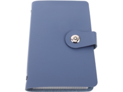 Organizador de dinheiro Gadpiparty azul em formato de pasta com vários compartimentos, organizador de notas portátil, livro