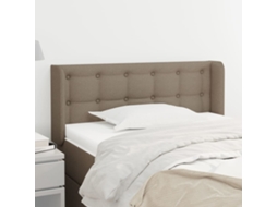 Cabeceira Cama Abas Tecido 103x16x78/88 Cm Cinzento-acastanhado