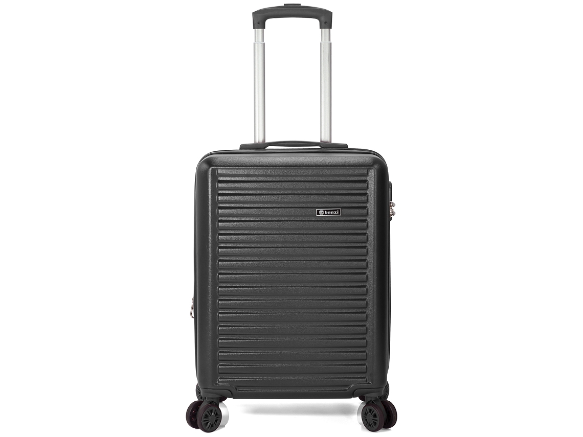 Benzi Cabine Mala Bz5845n-50, ABS Extensão da Cabine 55 cm, 4 Rodas Duplas, Data com Combinação de 3 Dígitos, Preta