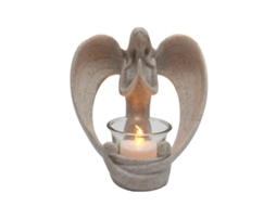 Porta vela Anjo de Resina Vintage para Sala de Estar