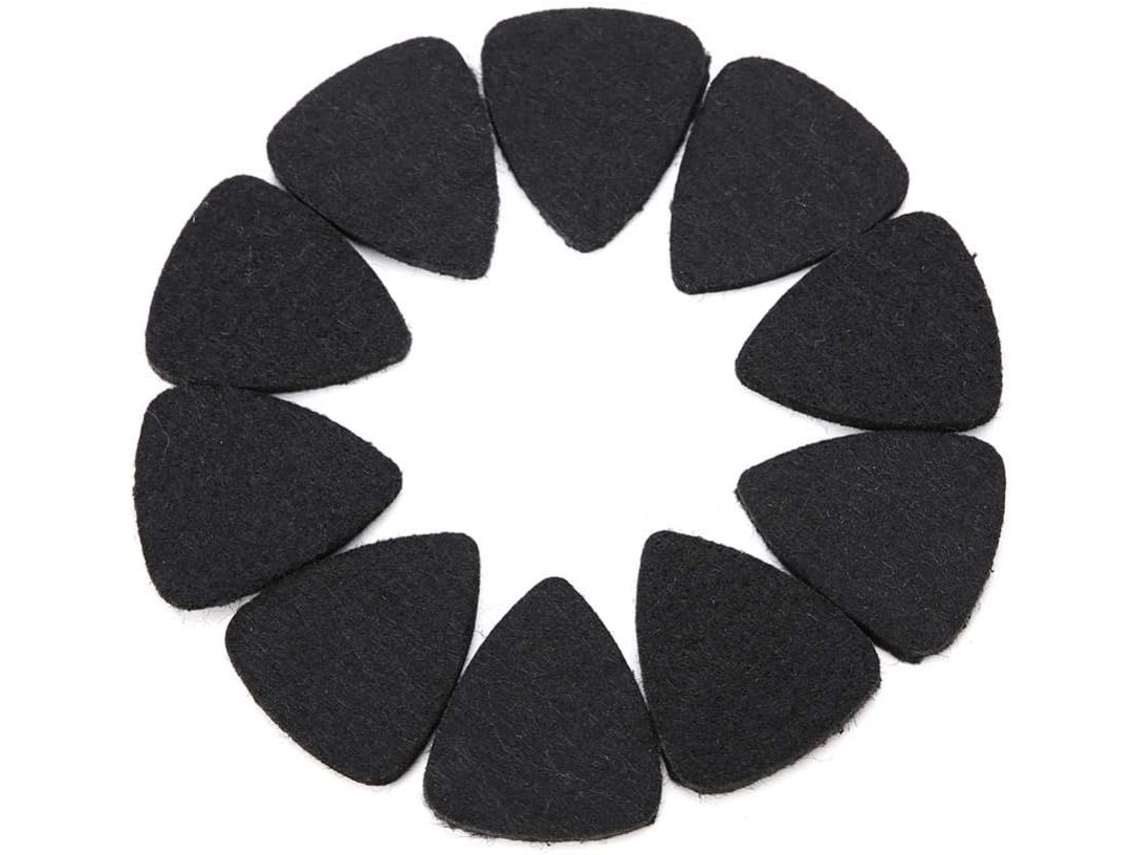 Palhetas Preto, 10 Unidades, Palhetas para Ukulele, Palhetas de Lã, Acessórios para Instrumentos Musicais AQUAFORGE