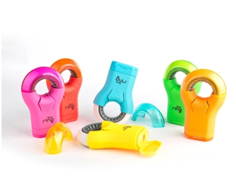 Borracha Mais Afia Com Depósito Ring Cores Sortidas Serve Ring