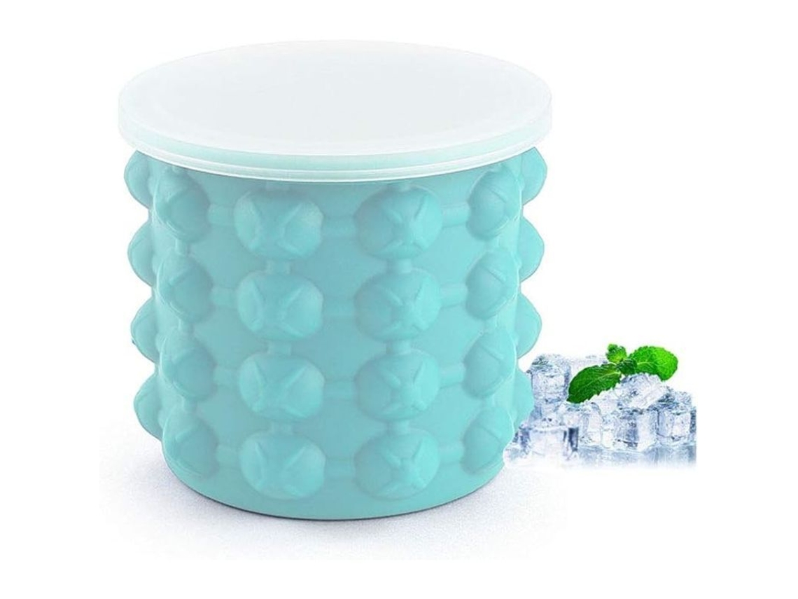 Cubo De Gelo De Silicone De Parede Dupla Com Tampa Reutilizável Para Coquetéis, Cerveja, Whiskey E Bebidas Frias