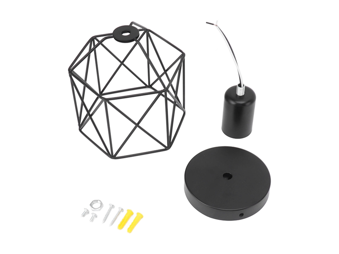 Rebe-soporte De Luz De Techo Retro En Jaula E27 E26 85‑265v Negro Para Lavandería Sala Pasillo
