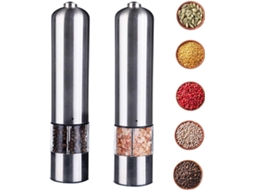 Moinho Sal Pimenta Elétrico 2pcs Inox Ajustável DUREFORWARD