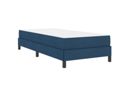 Conjunto 1 Cama Box Vidaxl Azul Tecido (100 X 200 Cm)