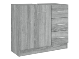 Sink Cabinet, Sink Cabinets Vidaxl Cinzeto Madeira Processada (n/a)