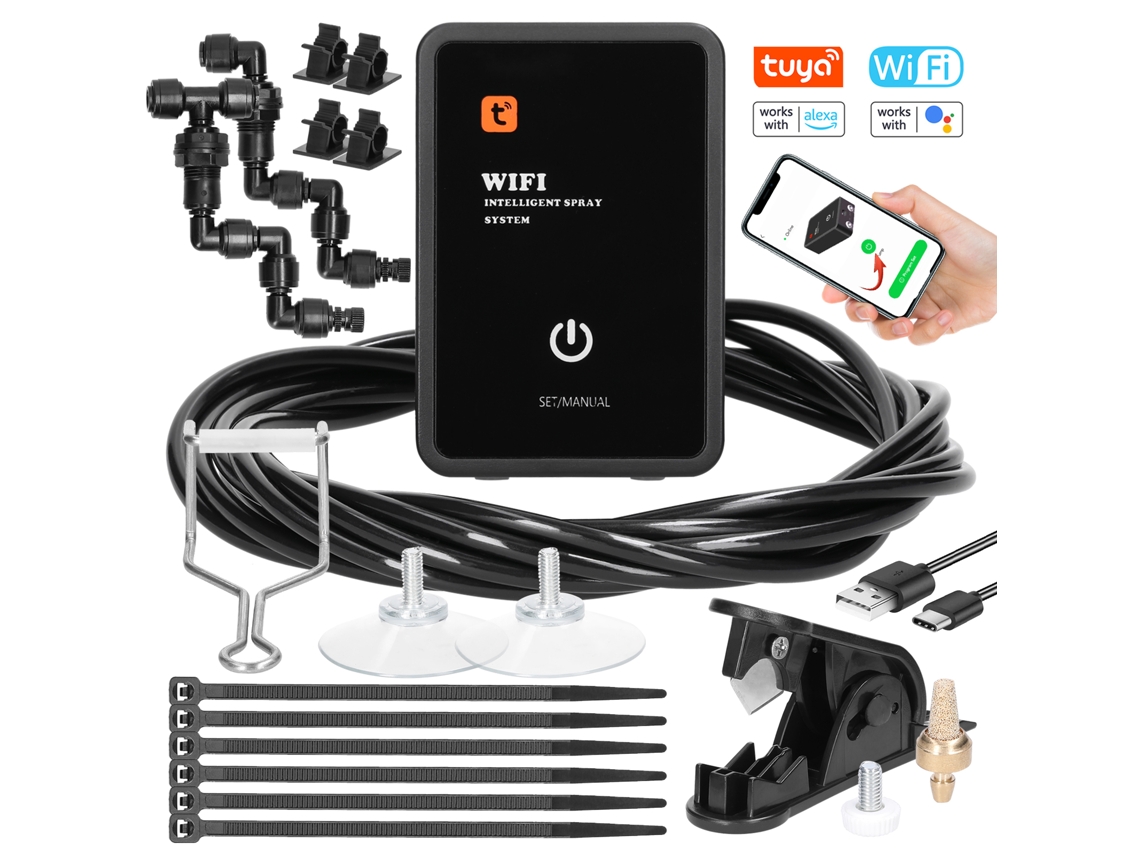 Controlador De Riego Inteligente Wifi Tuya, Temporizador De Riego Automático Com App, Compatível Com Alexa Para Jardim, Terraço E Plantas Em Vasos