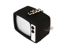 Chaveiro Led em Formato de Televisão Retrô com Som para Auxiliar no Sono e Função Interativa . TAISHENGDA (amarelo)