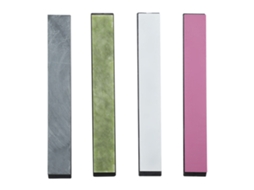 Conjunto de 4 pedras de afiar coloridas com base para afiar facas, afiador de facas de ângulo fixo.