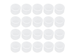 Capas Protetoras Para Botões De Pressão De 22 Mm Em Plástico Branco.