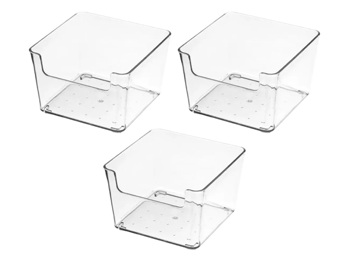 Lurelia Porta-canetas Transparente Em Acrílico 10 Cm X 10 Cm Para Escritório E Casa
