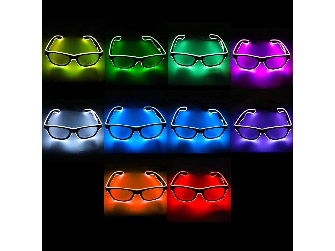 Óculos Led com Fio 10 Cores | S/MARCA