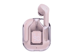 FONES DE OUVIDO BLUETOOTH MDUG com visor de LED e som estéreo hi-fi (rosa)