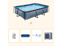 Exit-toys Piscina Exit Retangular - Efeito Pedra - 300x200x65 Cm - 5-peças S283