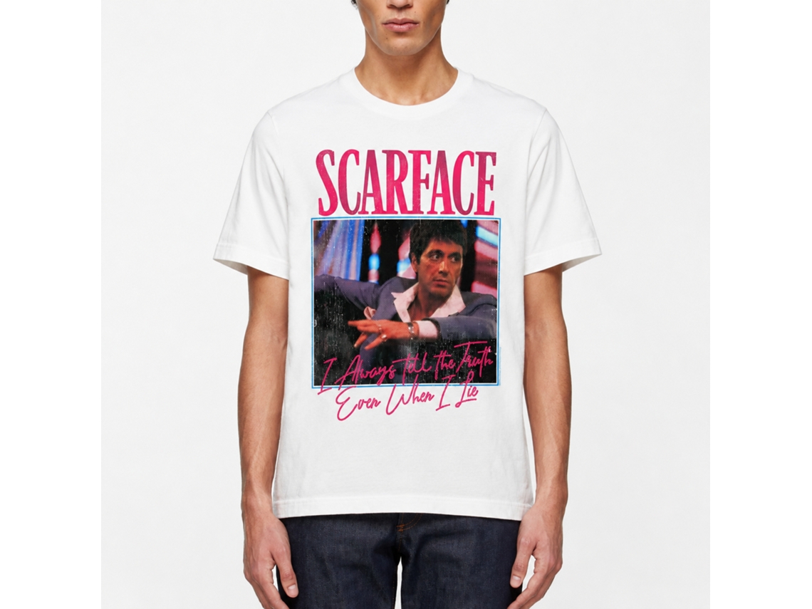 Rockinstone Scarface Movie Even When I Lie White Adult T-shirt Size:xxl