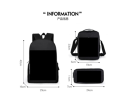Pacote Com 3 Mochilas Estrela Do Futebol Lionel Messi Mochila Escolar Y P1 Estojo P1 P1 Slowmoose Slowmoose