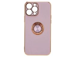 Capa LAXISCREED Iphone 13 Pro Max Anel Rosa Dourado