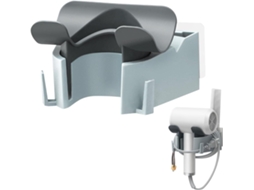 Suporte De Parede Para Secador Cabelo, Sem Necessidade Furar, Com Rotação 360° E Fixação Autoadesiva, Uso Prático Economia Espaço.