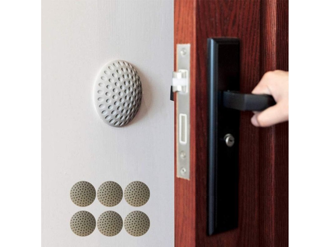 Protector De Parede Para Manijas De Porta (6 Pacotes, Cinza), Parachoque De Borracha Autoadesivo Para Portas, Cadeiras, Geladeiras, Armários