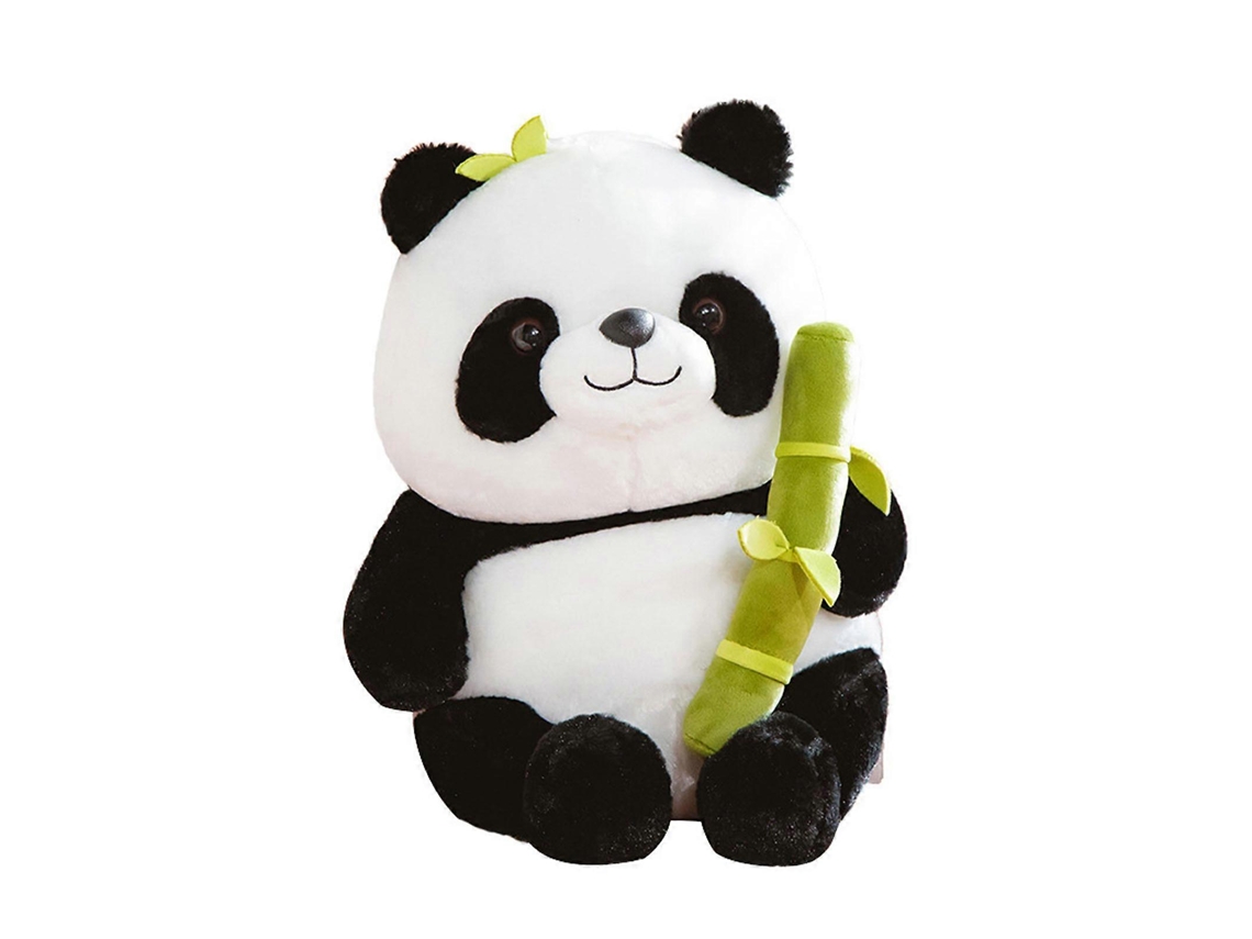Panda De Pelúcia Gordo Com Bambu, Brinquedo E Decoração