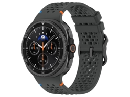 Pulseira de silicone para Samsung Galaxy Watch 9 40/44mm Cinza