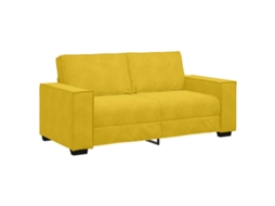 Sofá de 2 Lugares Amarelo, 180x78x84 Cm, Veludo MAISON EXCLUSIVE