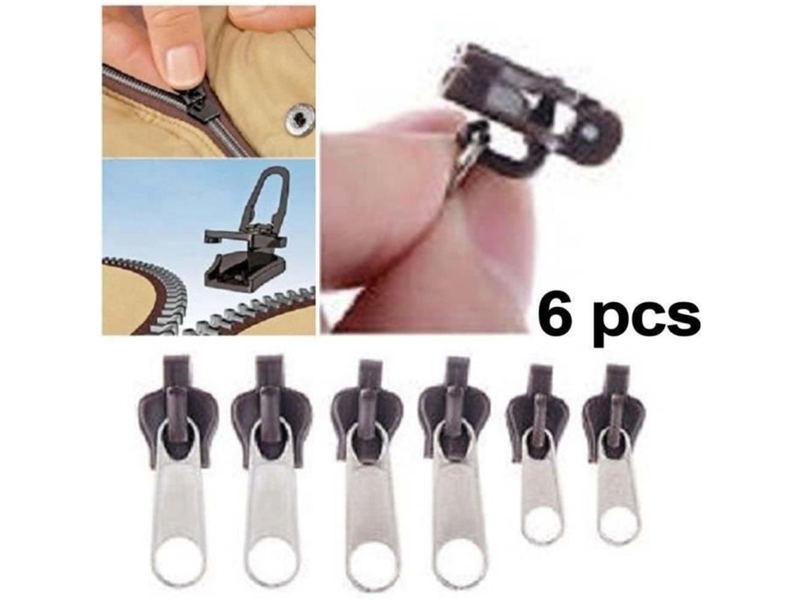 Kit De Reparação De Fechos Éclair Mothinessto 6 Peças Durable Leve 3 Tamanhos