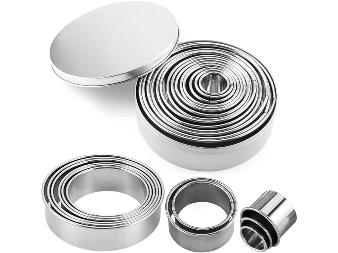 Conjunto De 12 Formas Para Pão E Bolos, Em Aço Inoxidável, Para Forno, Confeitaria E Preparo Doméstico