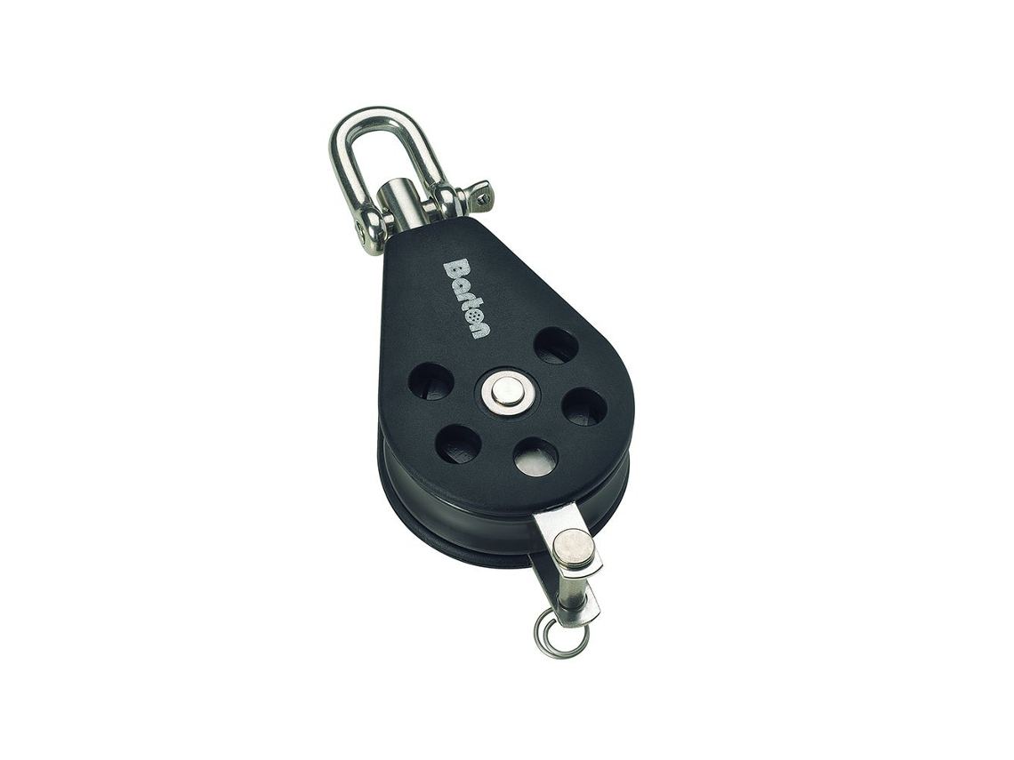 Polia Giratória Simples com Suporte de Corda 350Kg 8 Mm Prateado 30 X 96 Mmbarton Marine