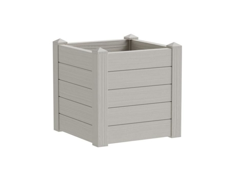 Jardinére trama001 42x40cm - Reserva de água e pés ajustáveis ??- Branco quebrado