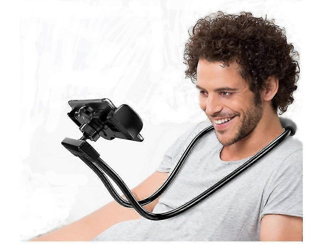 Suporte De Celular Com Braços Flexíveis E Longos, Presilha De Pendurar No Pescoço