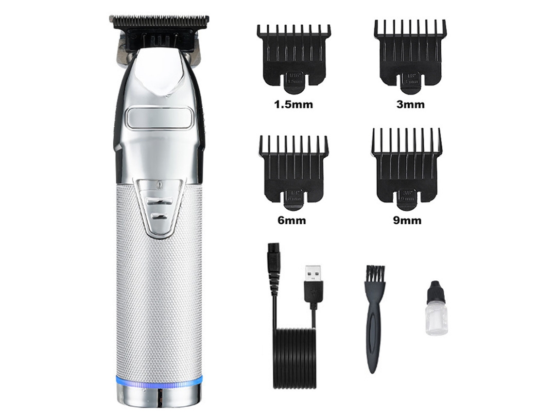 Máquina Cortar Cabelo Recarregavel S9 HENTEN HOME Prateado