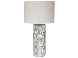 Luminária de mesa de cerâmica Home Esprit Linen 42 x 42 x 73 cm
