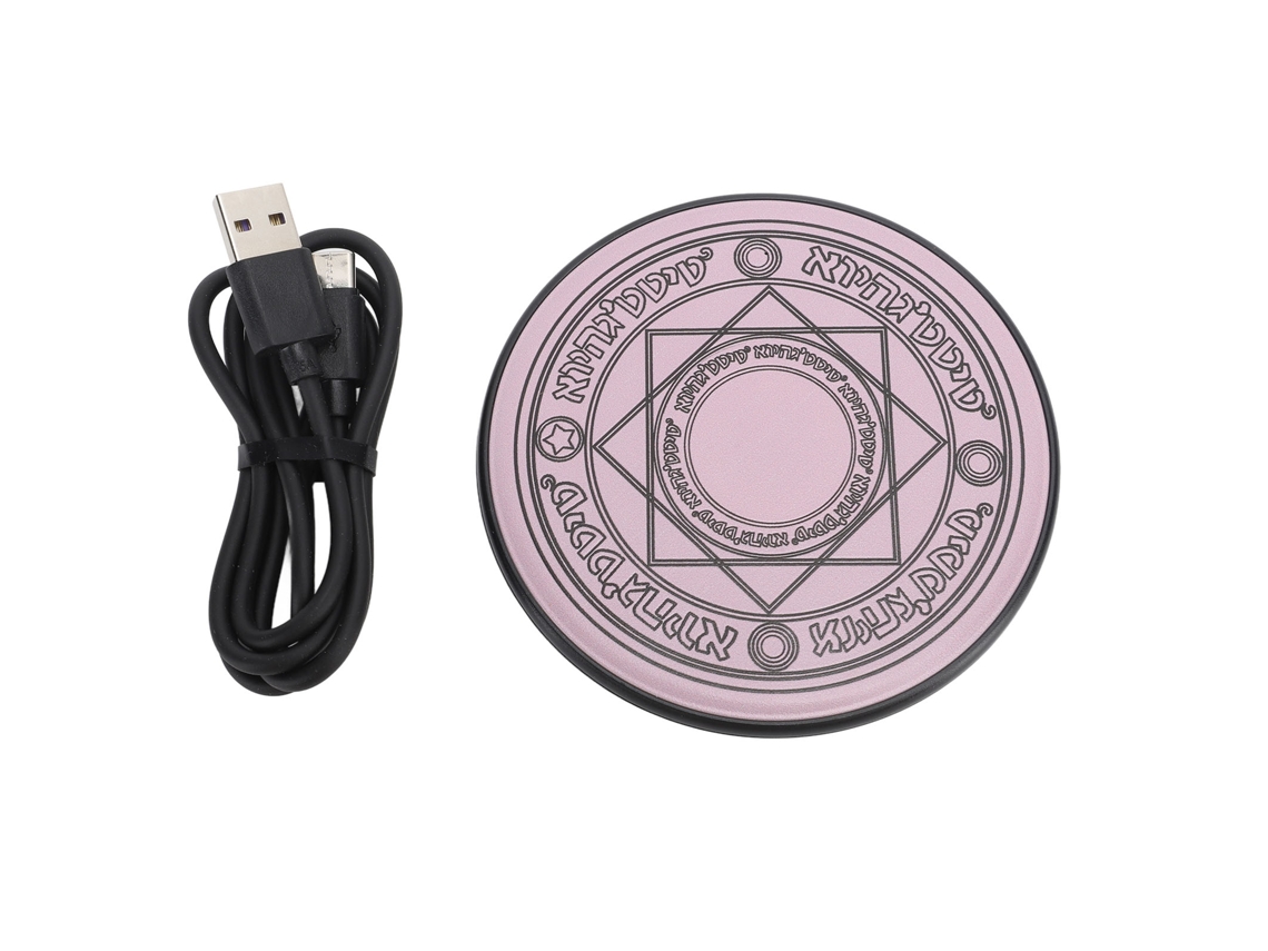 Mali base Fast Wireless Charger 20w Magic Array com Efeito de Luz Respiratória Rosa Sakura Estilo Desktop