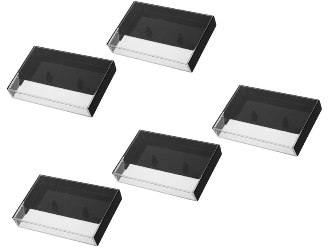 Conjunto De 5 Caixas Elegantes E Compactas Com Design Vintage Para Guardar Fitas Cassete.