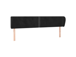 Headboard, Headboards Vidaxl Preto Veludo (183 X 23 X 78/88 Cm)