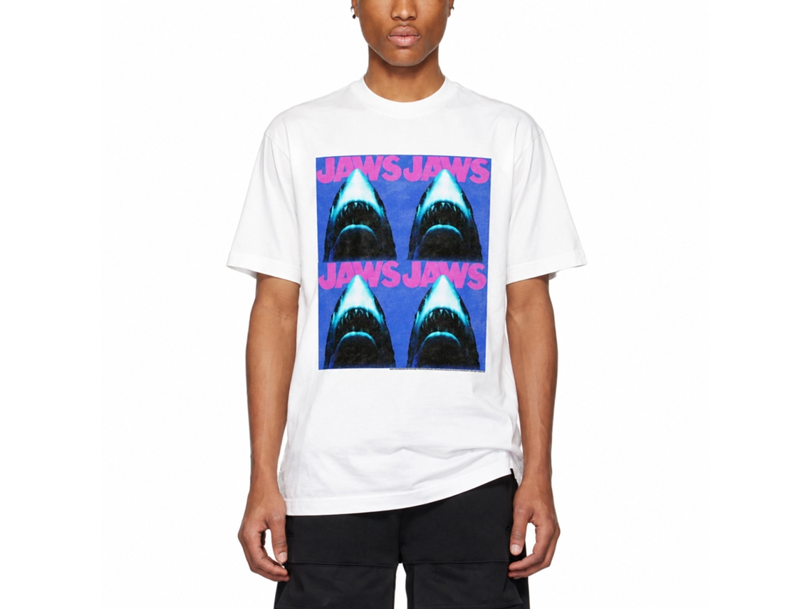 Rockinstone Jaws Movie Jaws4 White Adult T-shirt Size:m