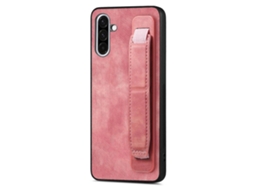 Capa De Couro Para Celular Com Suporte Para Pulseira Retrô