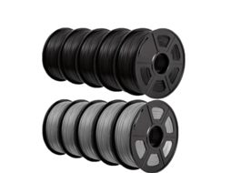 Filamento Pla Plus, Diã¢metro De 1,75 Mm, Alta Precisã£o Dimensional, 5 Preto 5 Cinza Oem