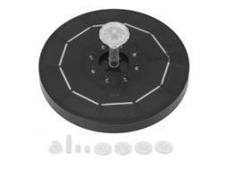 Fonte Solar 3w com Luzes Coloridas para Banhos de Pássaros, Altura de Pulverização 50cm e Elevação 100cm