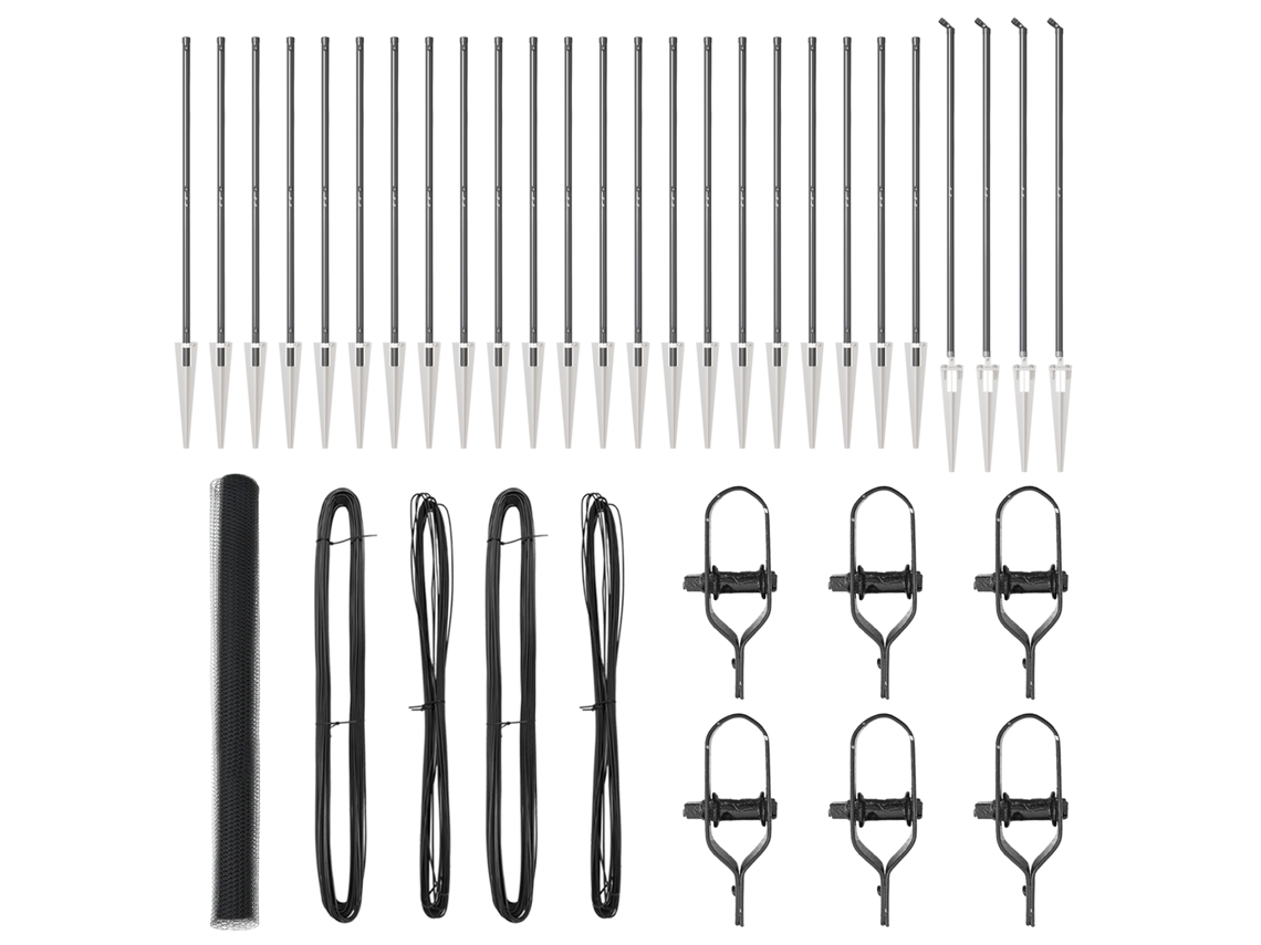 Conjunto 1 Cerca Externa Vidaxl Cinzento Aço (50 X 1,5 M)