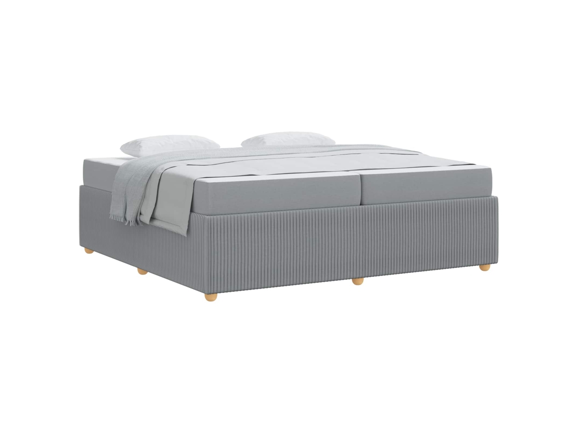 Estrutura da Cama Cinzento claro 200 X 200 Cm Tecido MAISON EXCLUSIVE