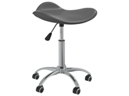 Vidaxl Cadeira De Escritório Couro Artificial Cinzento