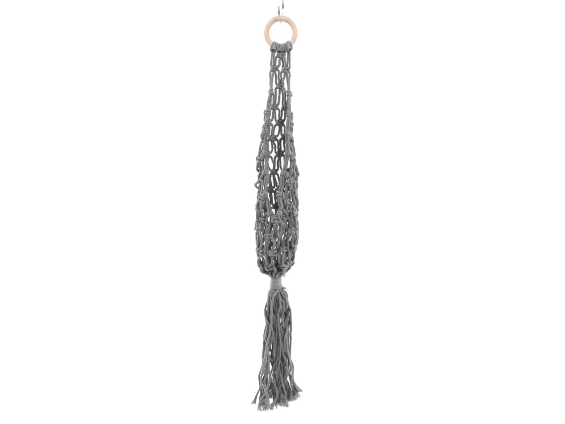 Primerox cesta de Frutas Pendente de Cordo de Algodão Hanging Hammock Parede Cozinha Cinza