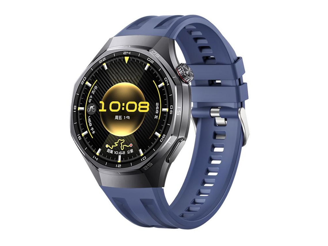 Bracelete para Huawei Watch Gt 6 Pro Silicone Cor Sólida Conexão Duplos Sulcos Não Porosa Azul XIAOMOYU