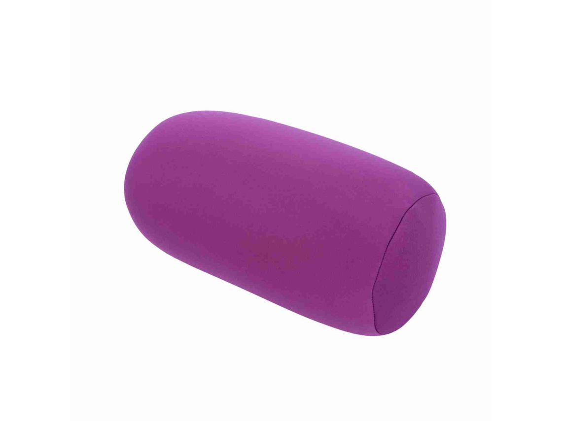 Travesseiro Roliço com Microperolas para Cabeça e Pescoço Conforto em Viagens e Casa Roxo | S/MARCA
